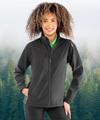 Women's recycled 3-layer printable softshell jacket – Embroidered Workwear
