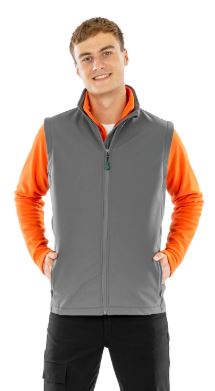 Men's recycled 2-layer printable softshell bodywarmer – Embroidered Workwear