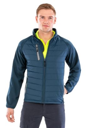 Compass padded softshell jacket – Embroidered Workwear