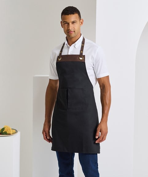 Espresso bib apron – Embroidered Workwear