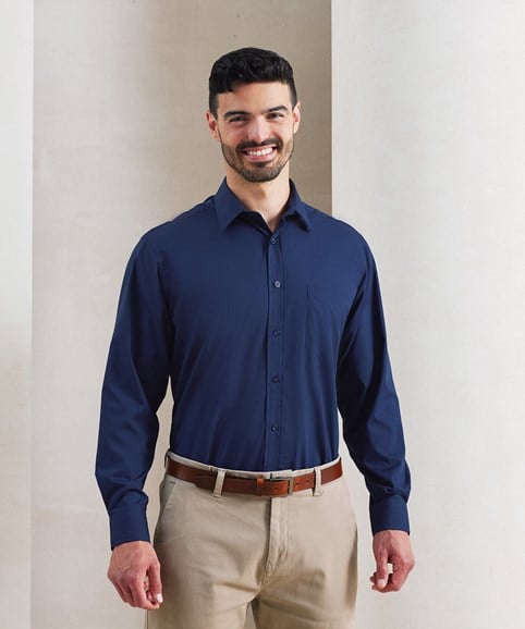 Long sleeve poplin shirt – Embroidered Workwear