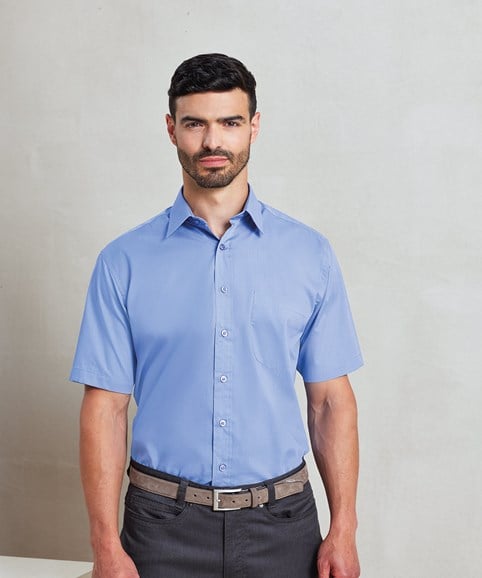 Short sleeve poplin shirt – Embroidered Workwear