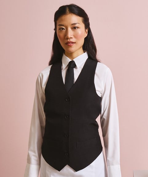 Women's lined polyester waistcoat – Embroidered Workwear